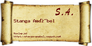 Stanga Amábel névjegykártya
